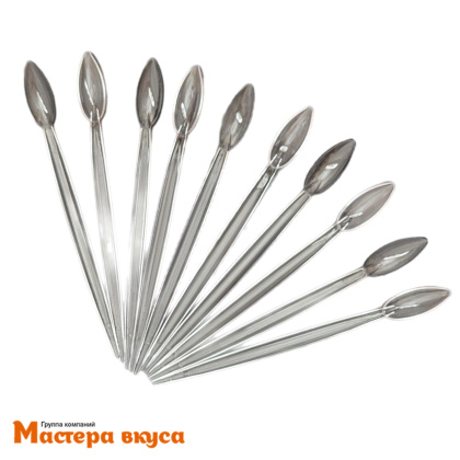 Ложка пластиковая коктейльная, 18,8 см, (упак 10 шт)