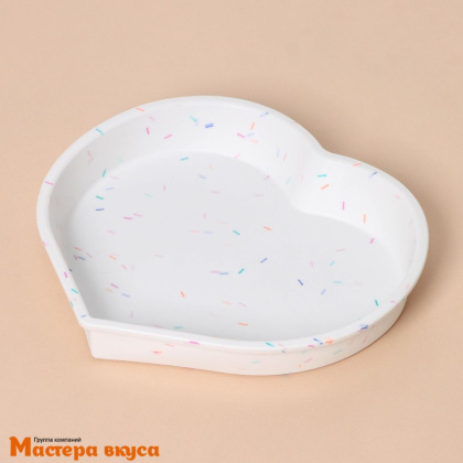 Форма силиконовая СЕРДЦЕ, d25*23 h3,5 см 