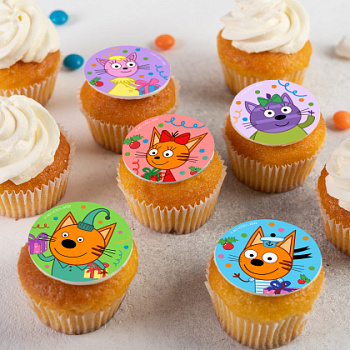 Фотопечать Три кота, для капкейков, № 74