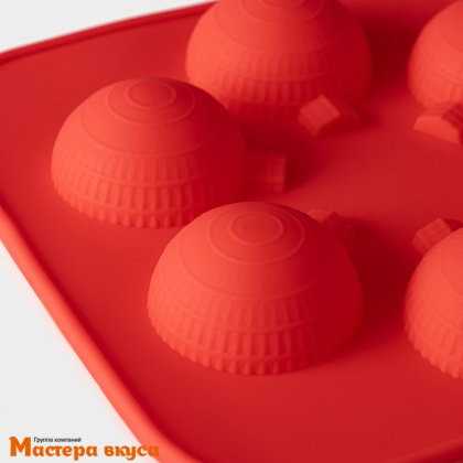 Форма для шоколада силиконовая  (НГ) ШАР (6 ячеек), 15*15*2 см