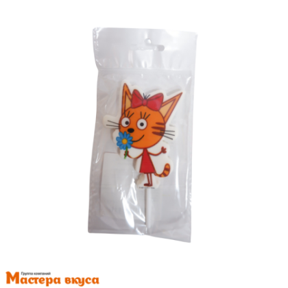 Топпер сахарный "Три кота. Карамелька", ~10 см ©