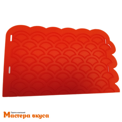 Коврик текстурный силиконовый Modecor для мастики и айсинга "Чешуя, волна", 19,3*11,5 см, (Италия)