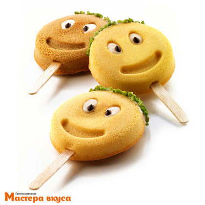 Форма силиконовая Silikomart  СМАЙЛИК УЛЫБКА набор поднос+2 мультиформы, (Италия)