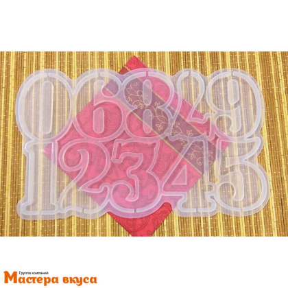 Форма для леденцов силиконовая ЦИФРЫ, h-8 см (10 ячеек)