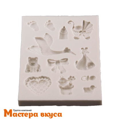 Молд силиконовый ДЛЯ НОВОРОЖДЕННОГО метрика, 12,5*9 см