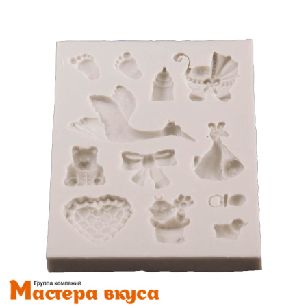 Молд силиконовый ДЛЯ НОВОРОЖДЕННОГО метрика, 12,5*9 см