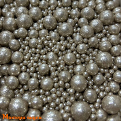 Посыпка Шарики зерновые Блестящие микс ШАМПАНЬ №765 (2,4,7,12мм), 50гр 