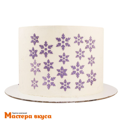 Трафарет бордюрный для нанесения рисунка (НГ) СНЕЖИНКИ , 20*15 см 