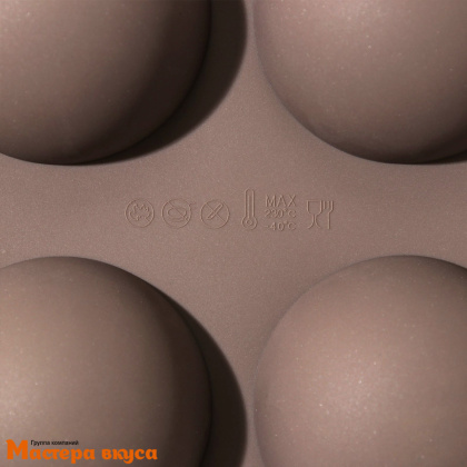 Форма силиконовая ПОЛУСФЕРА (шар),  d 60 мм, (8 ячеек)