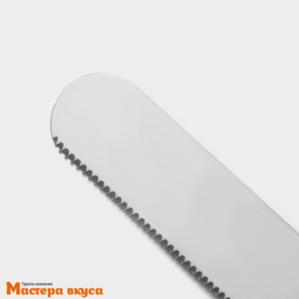 Нож с узкими зубцами, 30 см, с деревянной ручкой