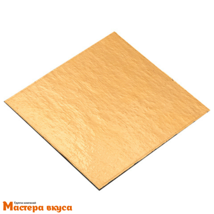 Подложка 0.8 мм,  80*80 мм золото/белый жемчуг (сольерка)