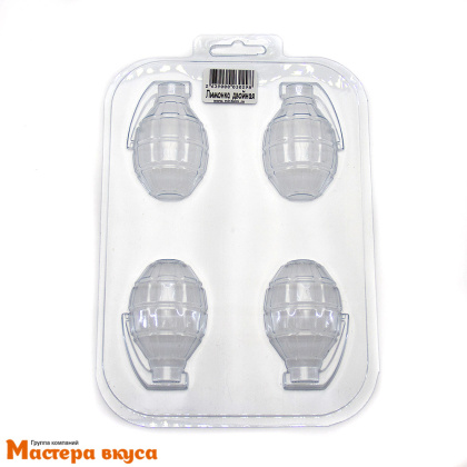 Форма для шоколада пластиковая ЛИМОНКА ГРАНАТА, 65*43*20мм