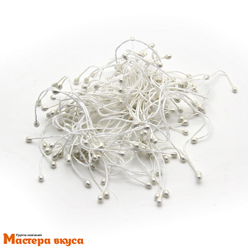 Цветочные тычинки БЕЛЫЕ, мелкие (пучок 130 шт)