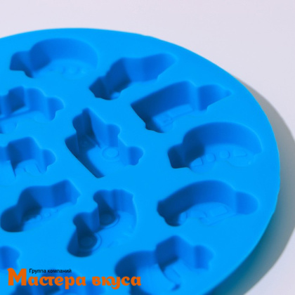 Форма для шоколада силиконовая  МАШИНКИ, (17 ячеек) 12*1 см