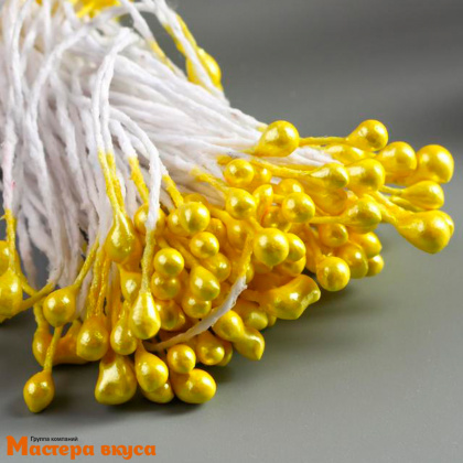 Цветочные тычинки ЖЕЛТЫЕ, мелкие (пучок 130 шт)