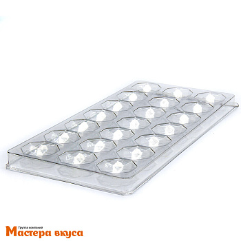 Форма для шоколада пластиковая ДРАГОЦЕННЫЕ КАМНИ (Алмаз), (21 ячейка)