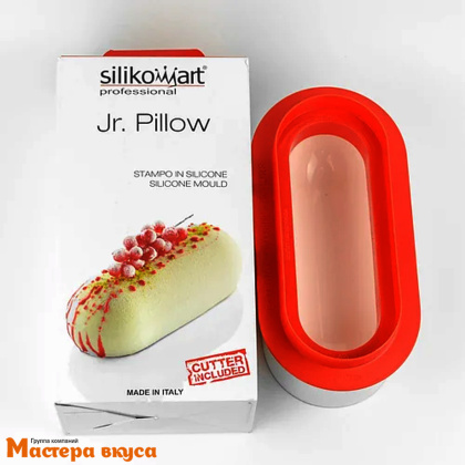 Форма силиконовая Silikomart Jr.PILLOW, большой эклер (форма+вырубка), (Италия)