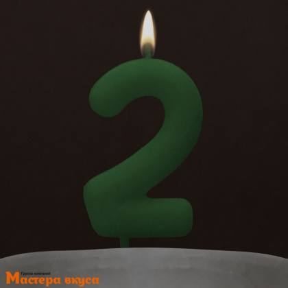 Свеча-цифра "Светящаяся"  (h- 5,8см) - 2