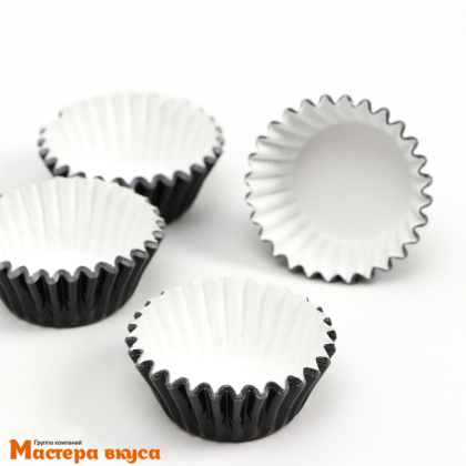 Капсула бумажная для конфет, d-3,5см  h-2см,  ЧЁРНАЯ, (миниупак ~20-25 шт)