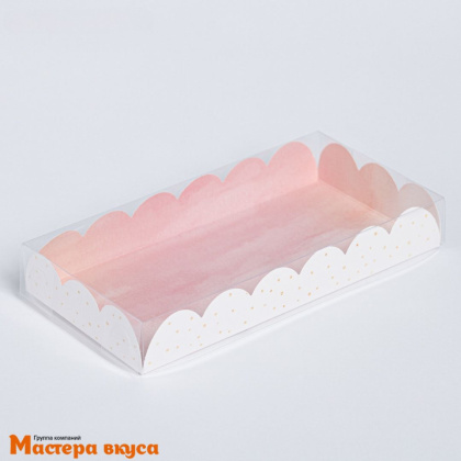 Упаковка для пряников и печенья с прозр. крышкой 210*105*30 мм  (Цвети от счастья)