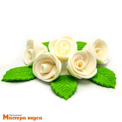 Сахарные цветы РОЗА БЕЛАЯ, d~4,5см