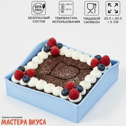 Форма силиконовая КВАДРАТ, 20,5*5см