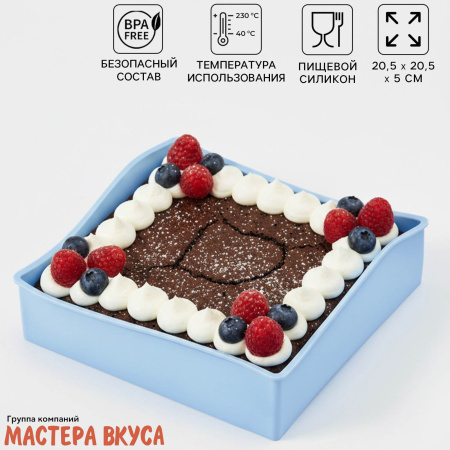 Форма силиконовая КВАДРАТ, 20,5*5см