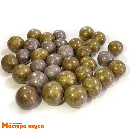 Драже Фундук в молочной шоколадной глазури соленая карамель (золото/серебро) 100 гр