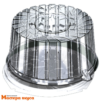 Контейнер круглый,  D200  h110 мм (комплект дно КОРИЧН/крышка), УК-296