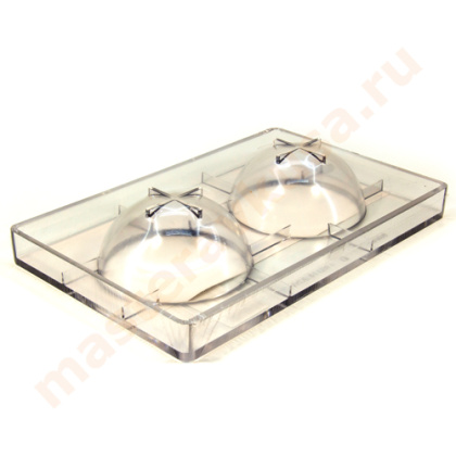 Форма поликарбонатная для шоколада ПОЛУСФЕРА d100мм (Бомба), 17.5*27.5 см, Martellato (Италия)