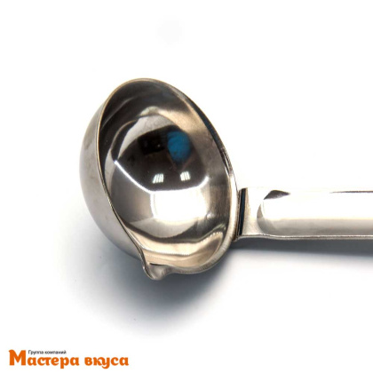 Ложка металлическая сервировочная для соуса и бульона, 50мл, 28,5 см (нерж сталь 2мм)