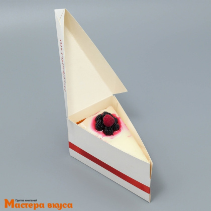 Упаковка для 1 кусочка торта, "Поздравляю", 155*85*85 мм, картон