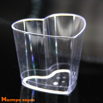 Креманка-стаканчик СЕРДЦЕ, 145 мл, 7,4*6см h60мм (пластик)