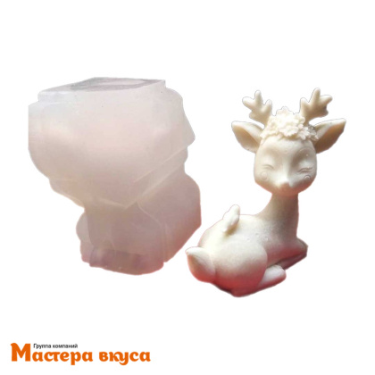 Молд силиконовый  3D МАМА ОЛЕНЯТ, изд h10,3*5 см (шоколад~110гр) 