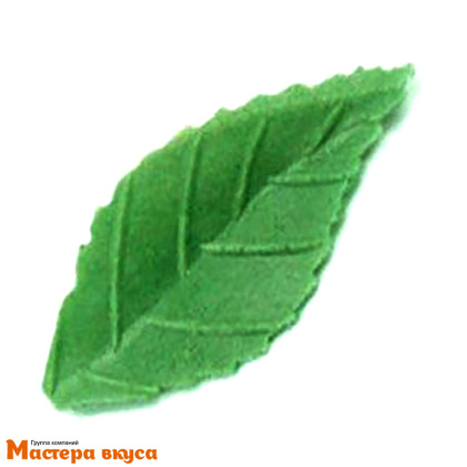 Вафельный Лист РОЗЫ малый зеленый, 38 мм, упак 20 шт