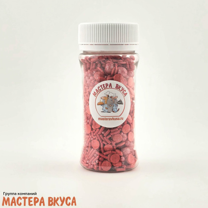 Посыпка  микс декоративный КРАСНЫЙ №1016, 50 гр 