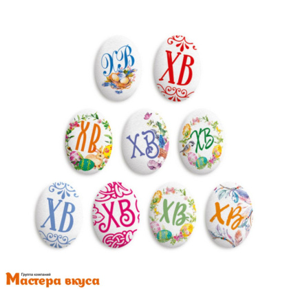 Сахарные медальоны ХВ МИКС, 35*25мм 