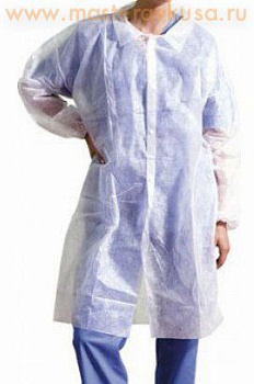 Халат процедурный голубой (рукава на резинке XL)