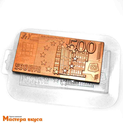 Форма для шоколада пластиковая, плитка 500 ЕВРО, 161*83*8 мм