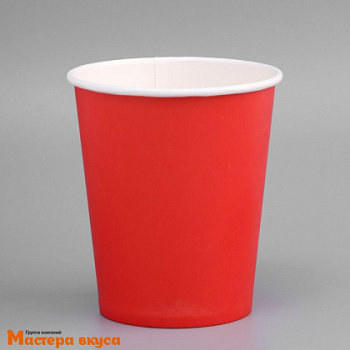 Стакан бумажный КРАСНЫЙ, 250 мл
