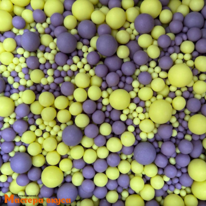 Посыпка Шарики зерновые Матовые микс №095М, Жел-Сир, упак 1,5 кг