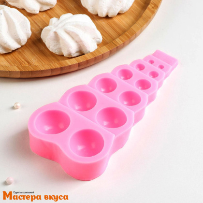 Молд силиконовый ПОЛУСФЕРЫ 14*7*2 см