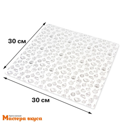 Бумага парафинированная жиростойкая 30*30 см "Сладости" (упак 5 лист)