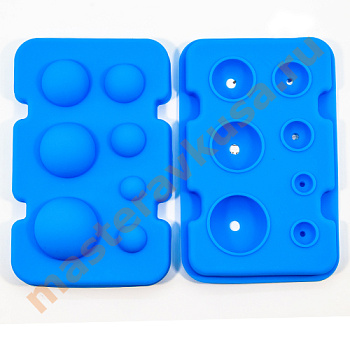 Форма для кейкпопсов и леденцов силиконовая СФЕРА, 2 части, (7 ячеек) , 13*8,5*3см