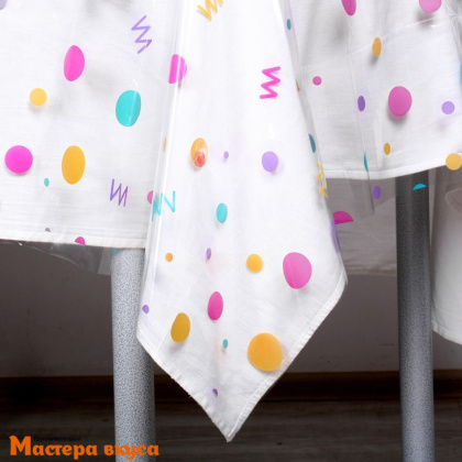 Скатерть полиэтиленовая, 130*200 см, "Поздравительная"