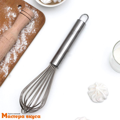 Венчик кулинарный  с усиленными струнами, 27 см, нерж.сталь