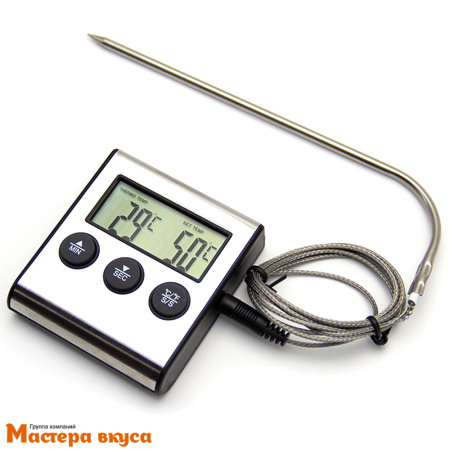 Термометр выносной с термощупом и ЖК экраном электронный