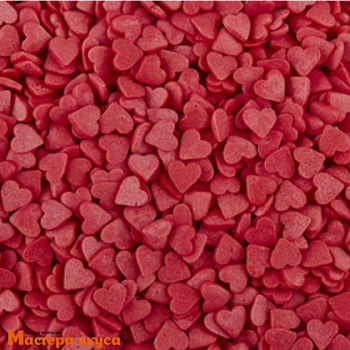 Посыпка СЕРДЕЧКИ красные (мини), 25 гр 