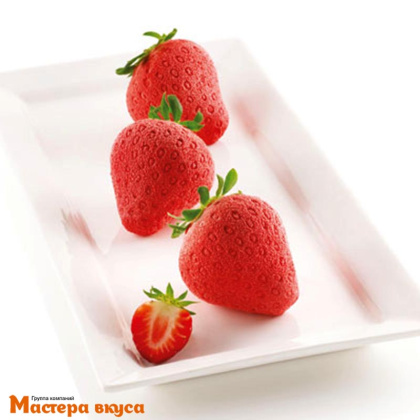 Форма силиконовая Silikomart FRAG 120 Клубника (форма+лоток), (Италия)