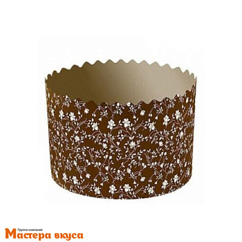 Форма бумажная для кулича (300-350г) d110*h85 мм ЦВЕТОЧНЫЕ НИТИ